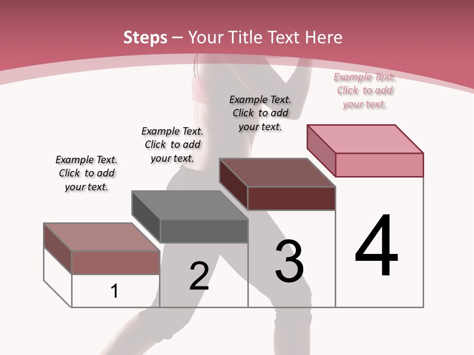 Aerobics Women Back Lit PowerPoint Template