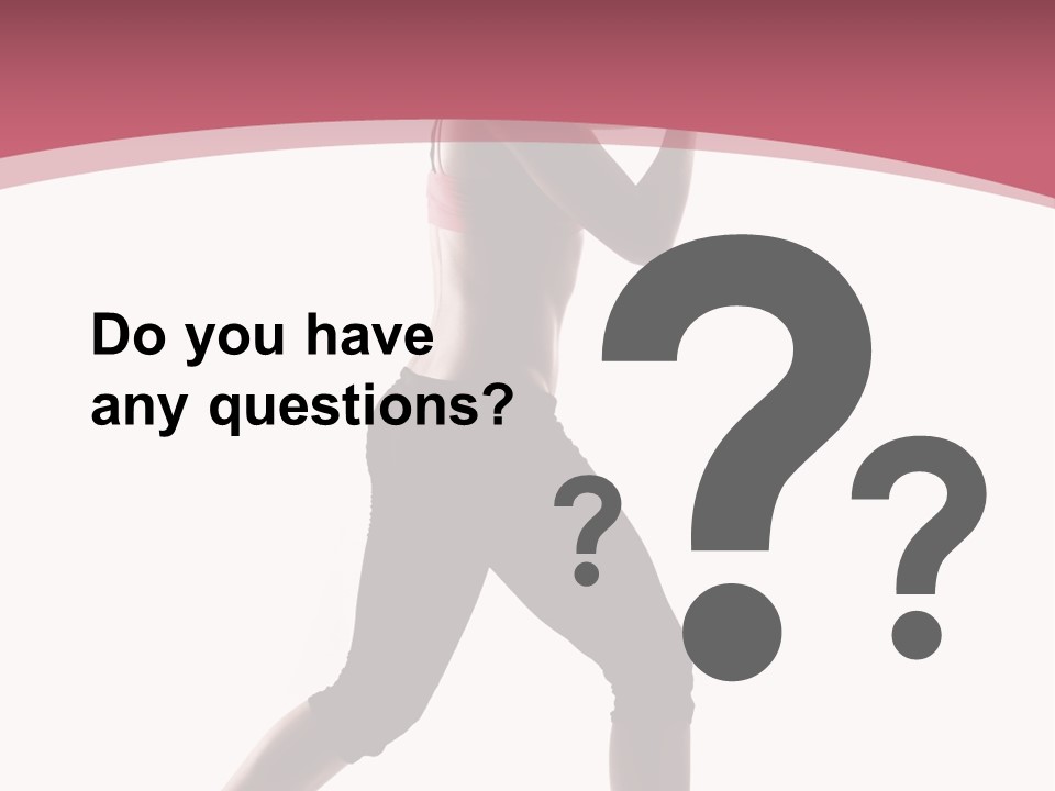 Aerobics Women Back Lit PowerPoint Template