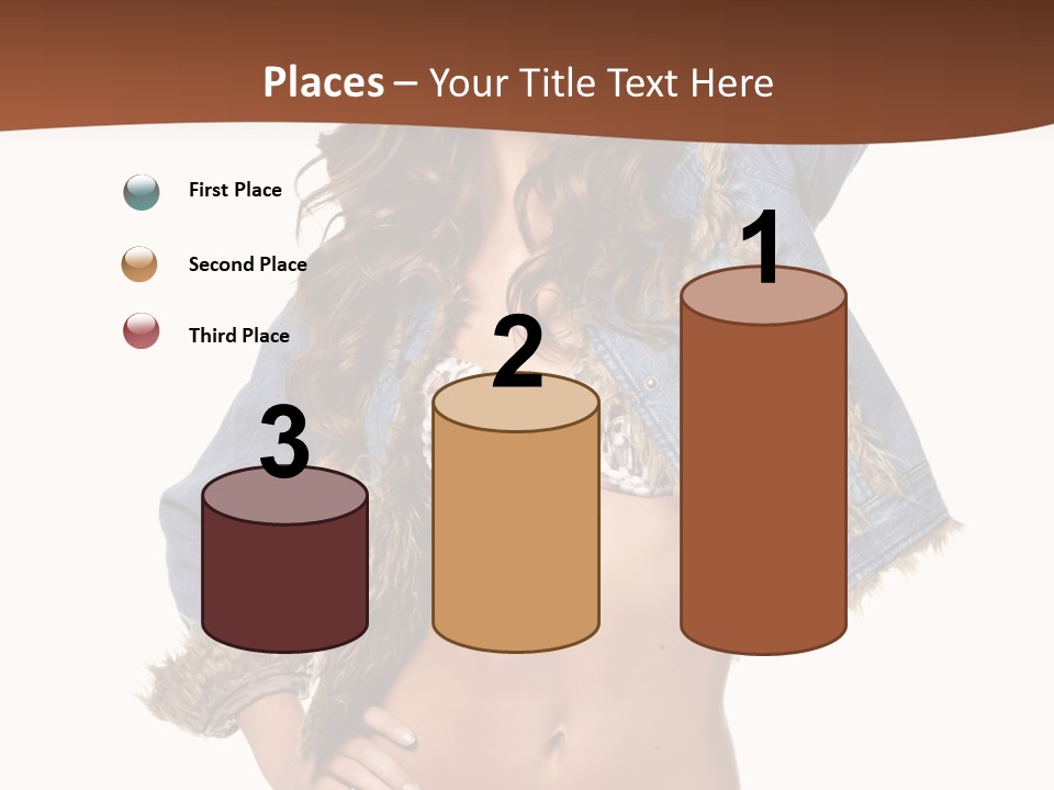 Woman White Portrait PowerPoint Template