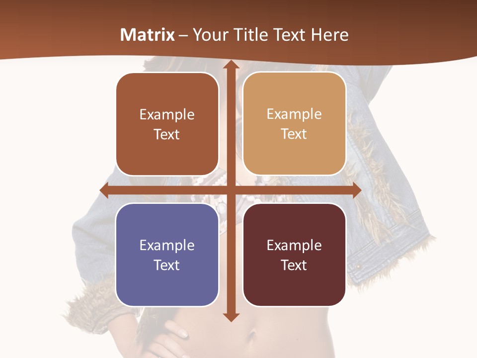 Woman White Portrait PowerPoint Template