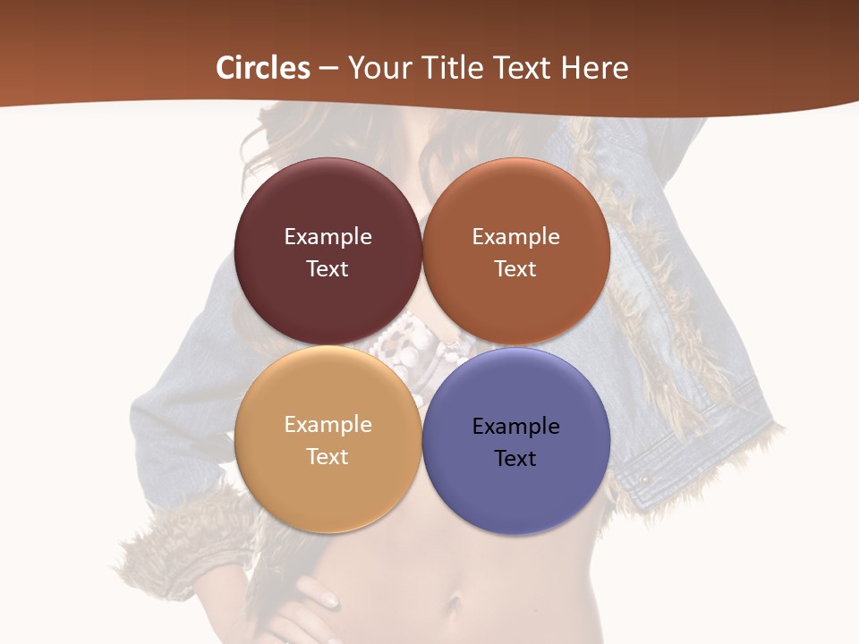 Woman White Portrait PowerPoint Template