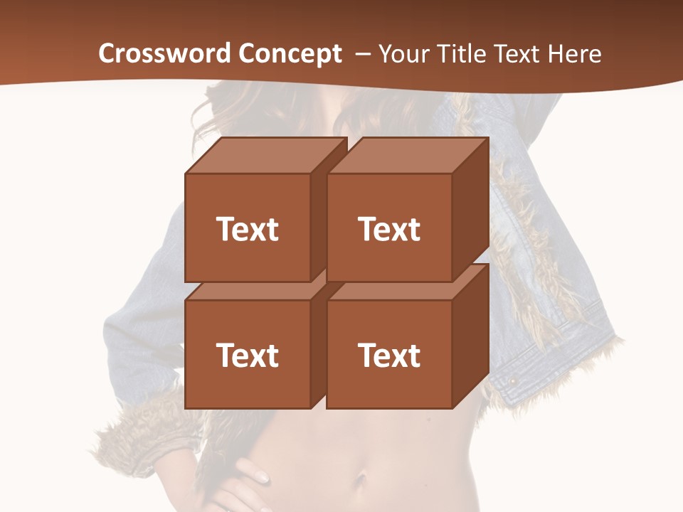 Woman White Portrait PowerPoint Template