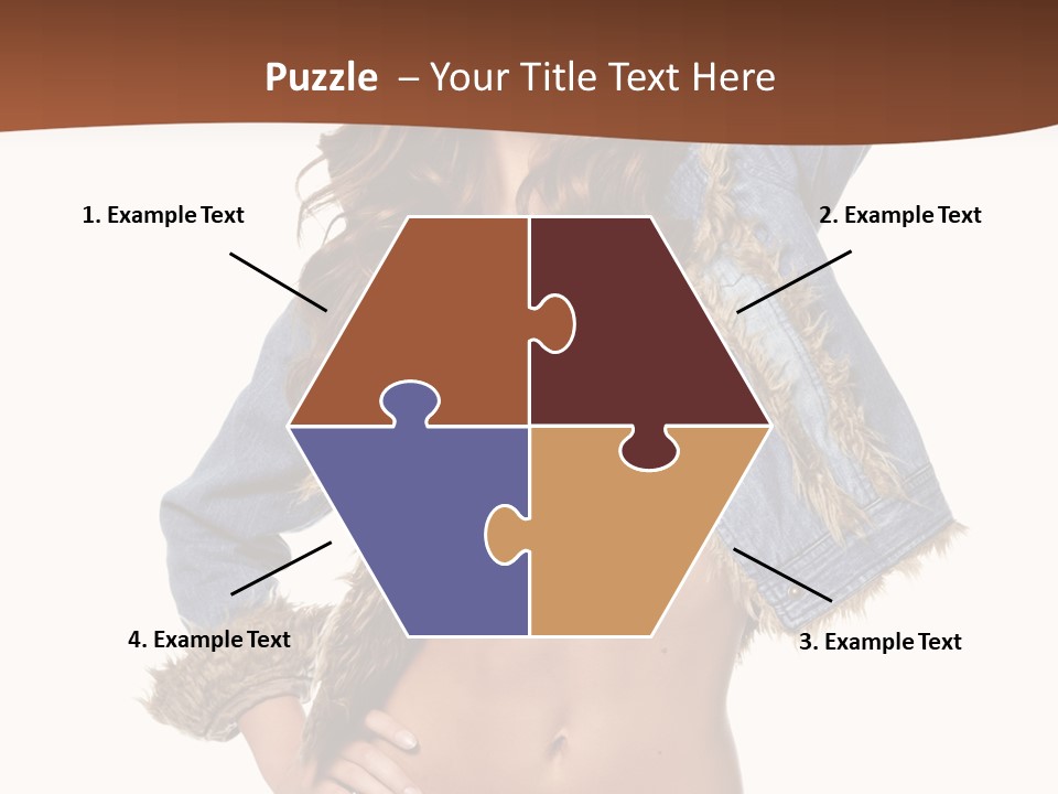 Woman White Portrait PowerPoint Template