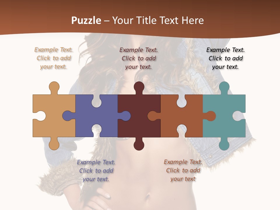 Woman White Portrait PowerPoint Template