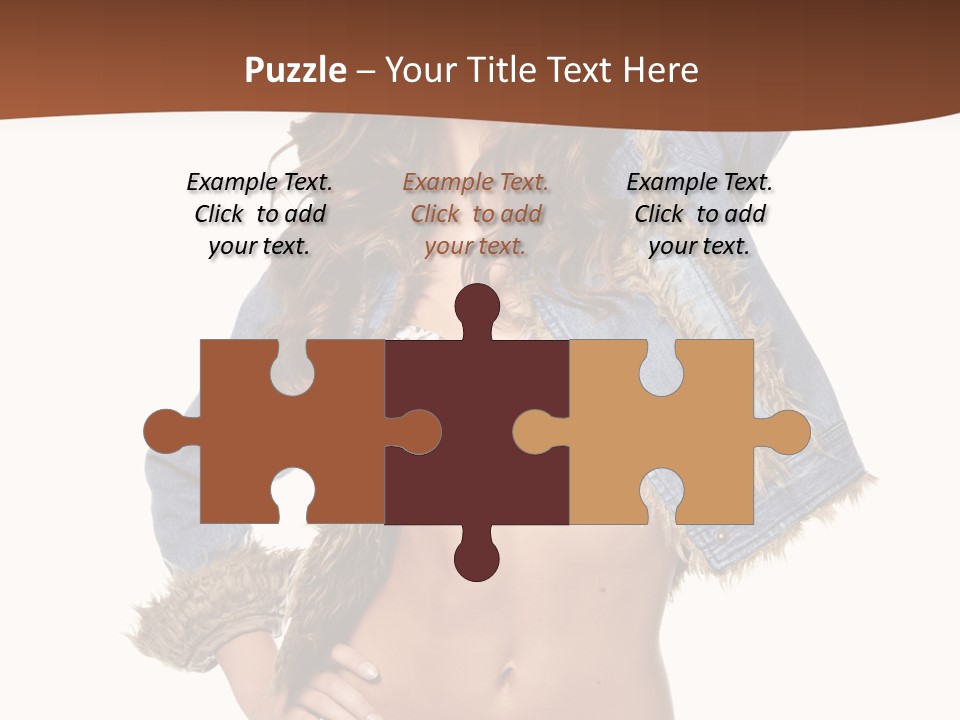 Woman White Portrait PowerPoint Template