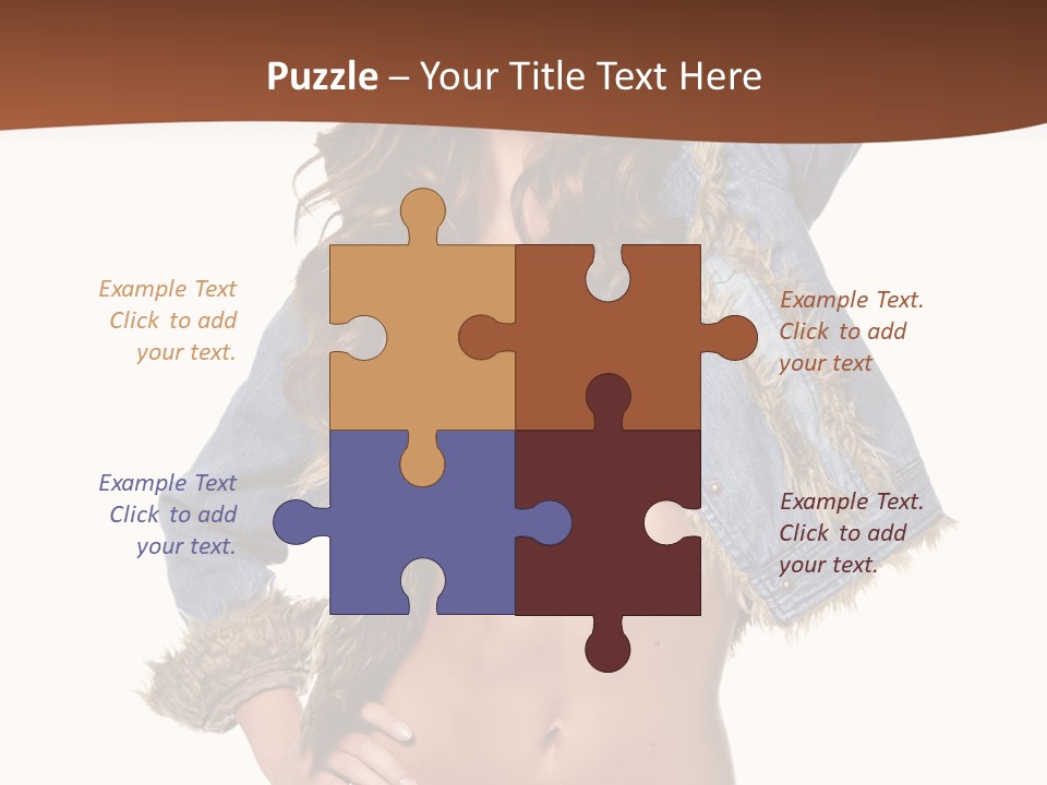 Woman White Portrait PowerPoint Template