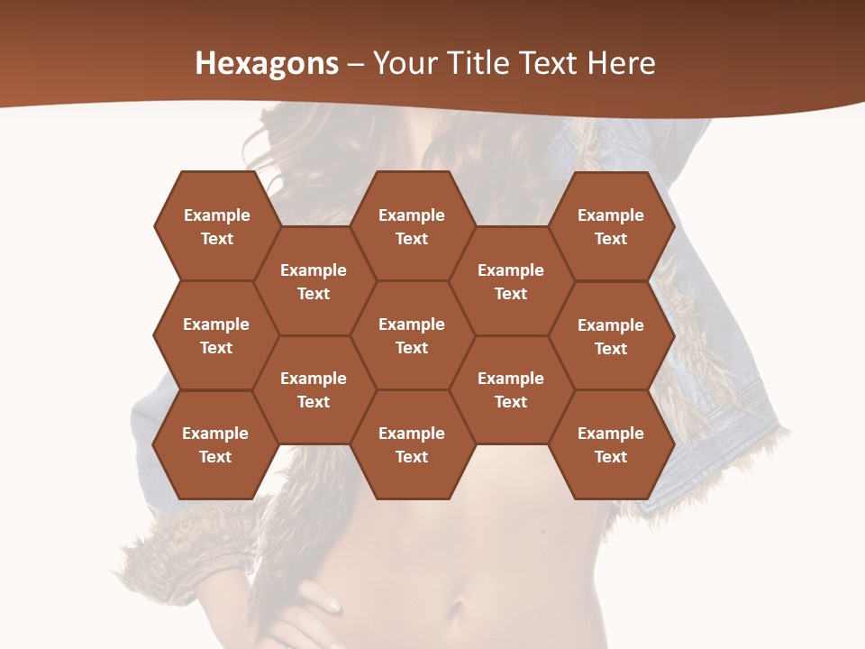 Woman White Portrait PowerPoint Template