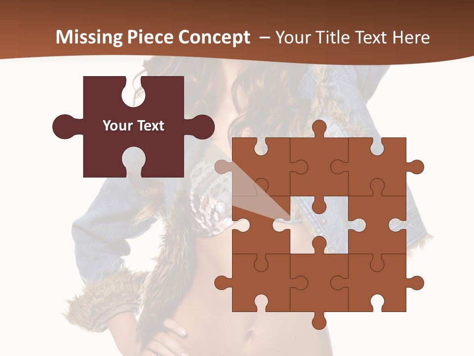 Woman White Portrait PowerPoint Template