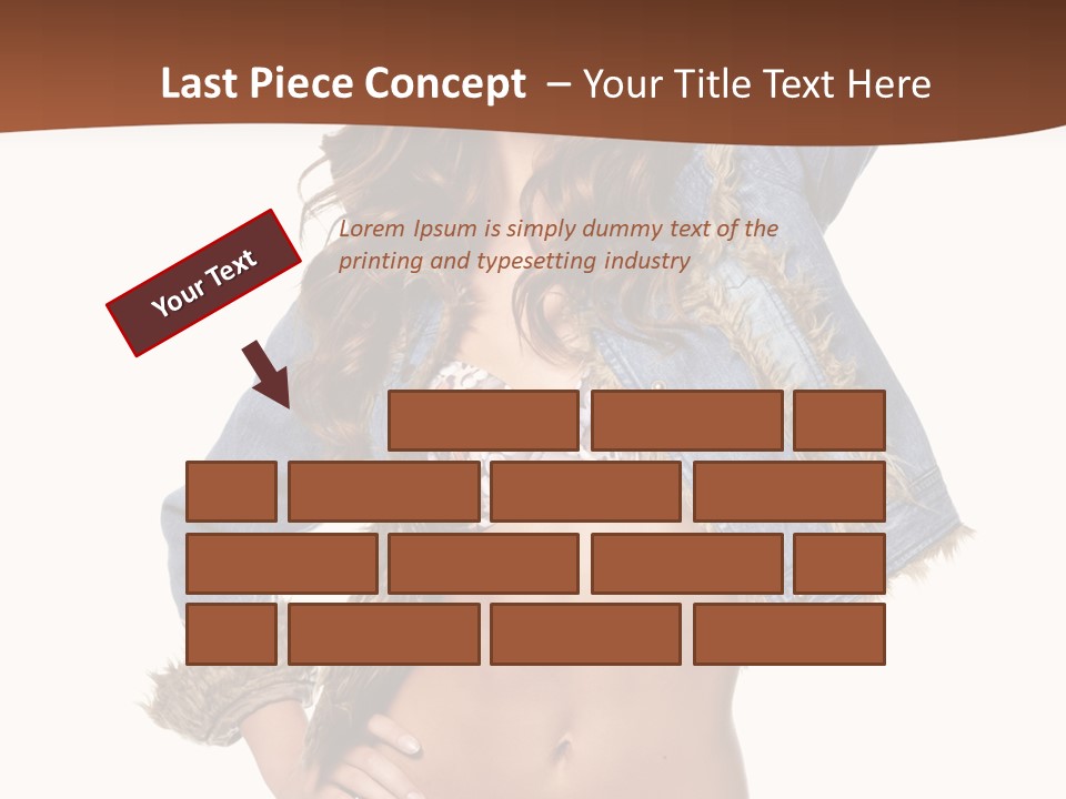 Woman White Portrait PowerPoint Template