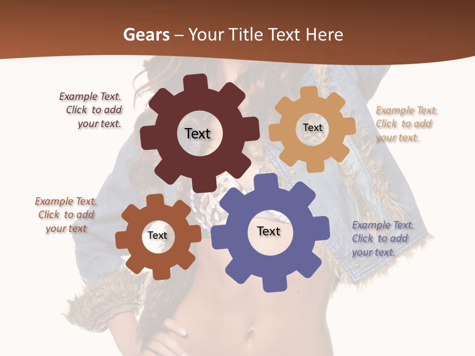 Woman White Portrait PowerPoint Template