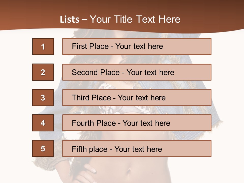 Woman White Portrait PowerPoint Template