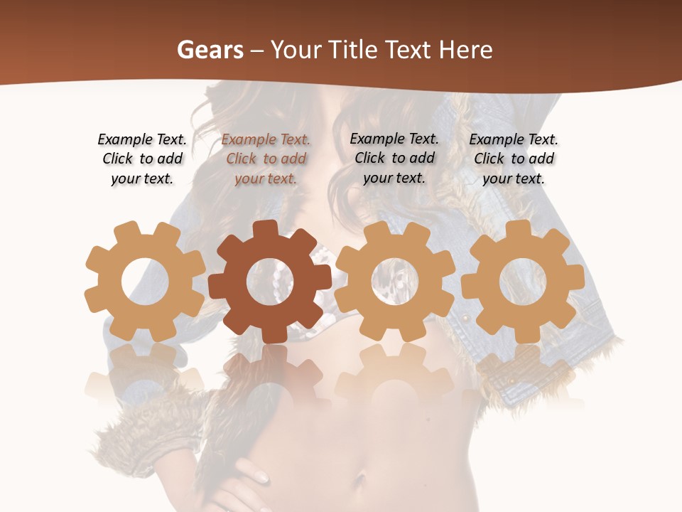 Woman White Portrait PowerPoint Template