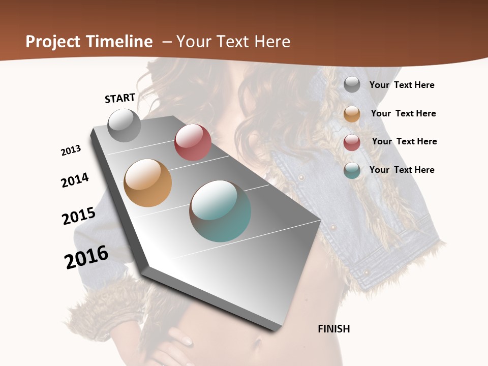 Woman White Portrait PowerPoint Template