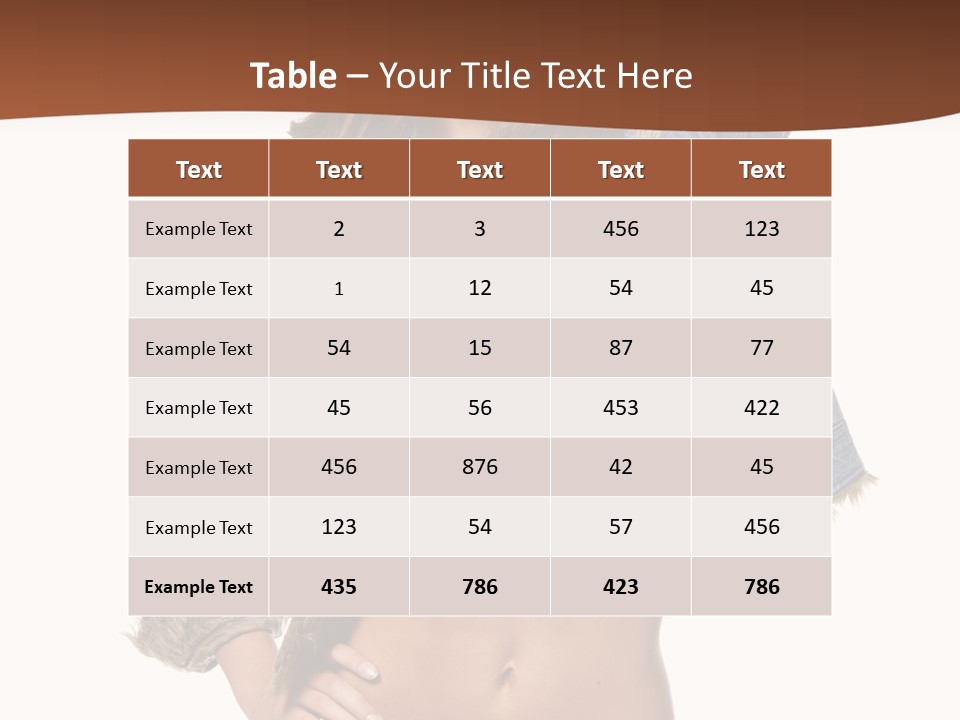 Woman White Portrait PowerPoint Template