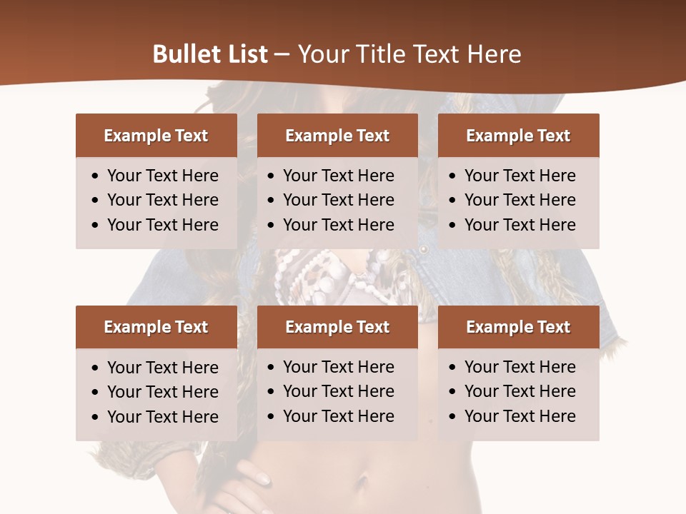 Woman White Portrait PowerPoint Template