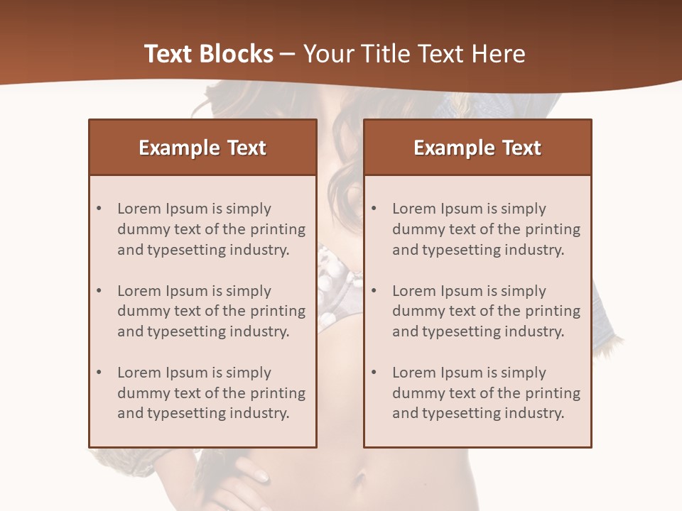 Woman White Portrait PowerPoint Template