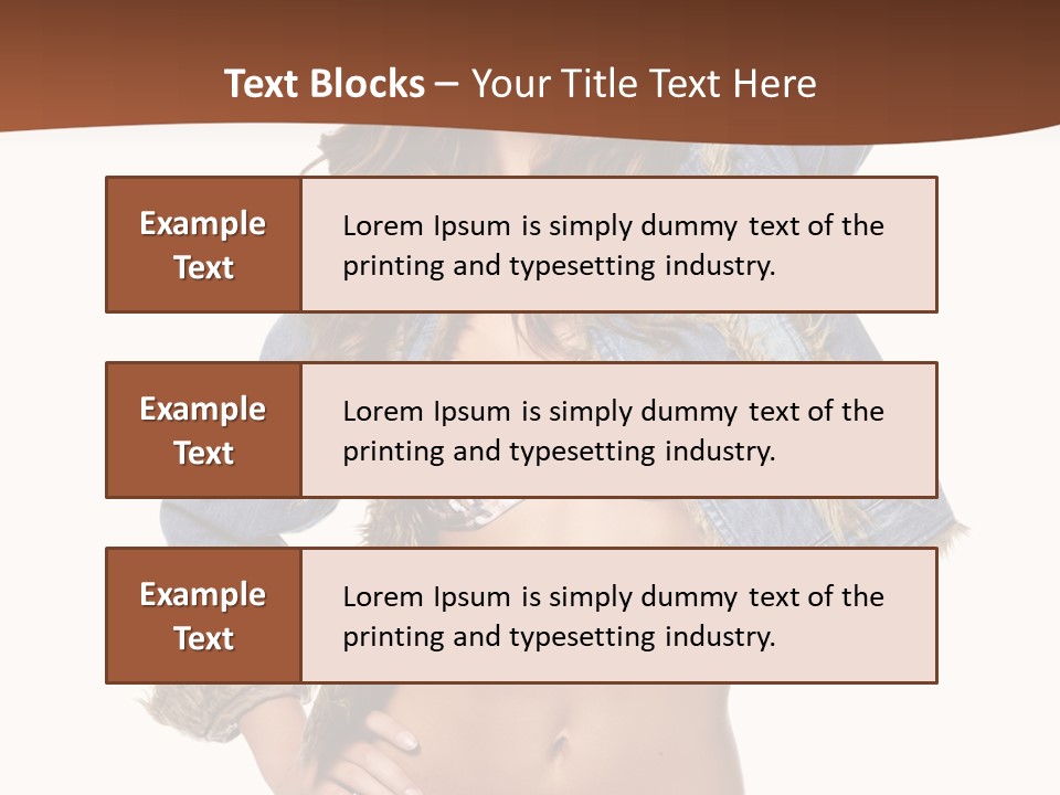 Woman White Portrait PowerPoint Template