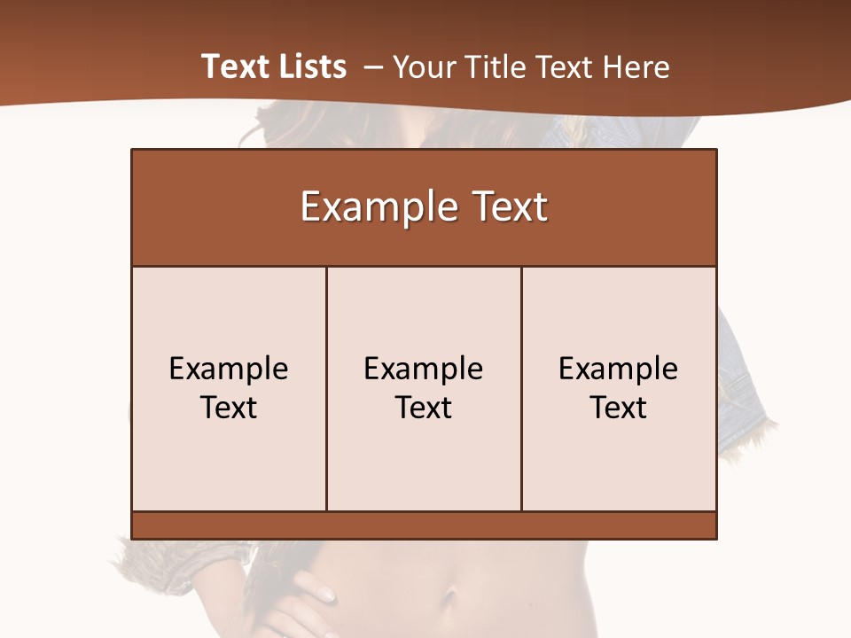 Woman White Portrait PowerPoint Template