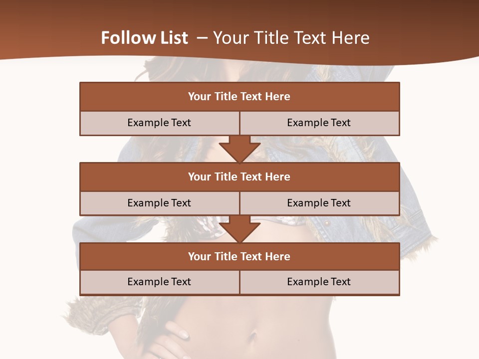 Woman White Portrait PowerPoint Template