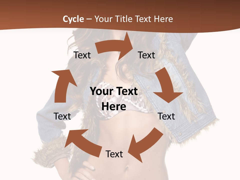 Woman White Portrait PowerPoint Template