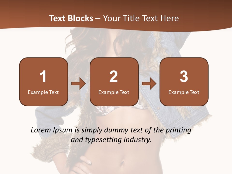 Woman White Portrait PowerPoint Template