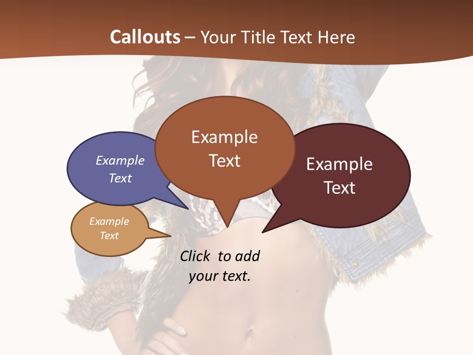 Woman White Portrait PowerPoint Template