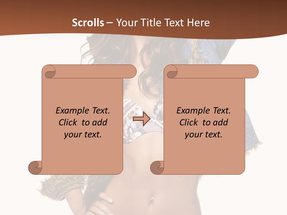 Woman White Portrait PowerPoint Template