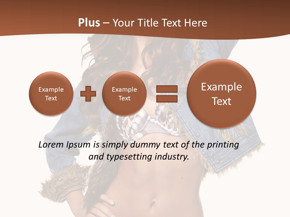 Woman White Portrait PowerPoint Template