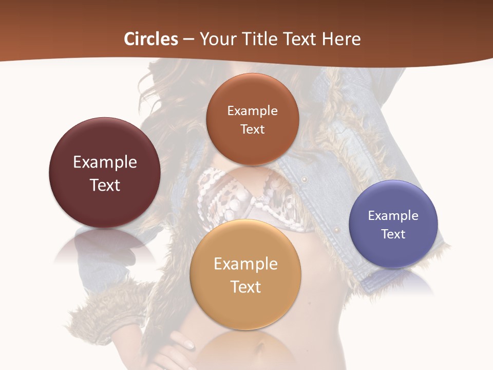 Woman White Portrait PowerPoint Template