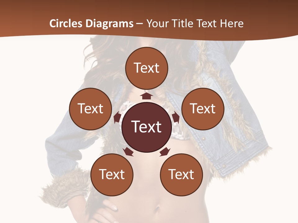 Woman White Portrait PowerPoint Template