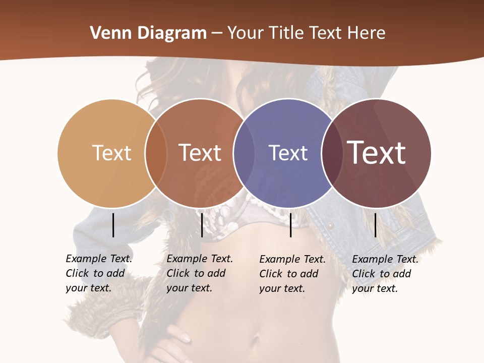 Woman White Portrait PowerPoint Template