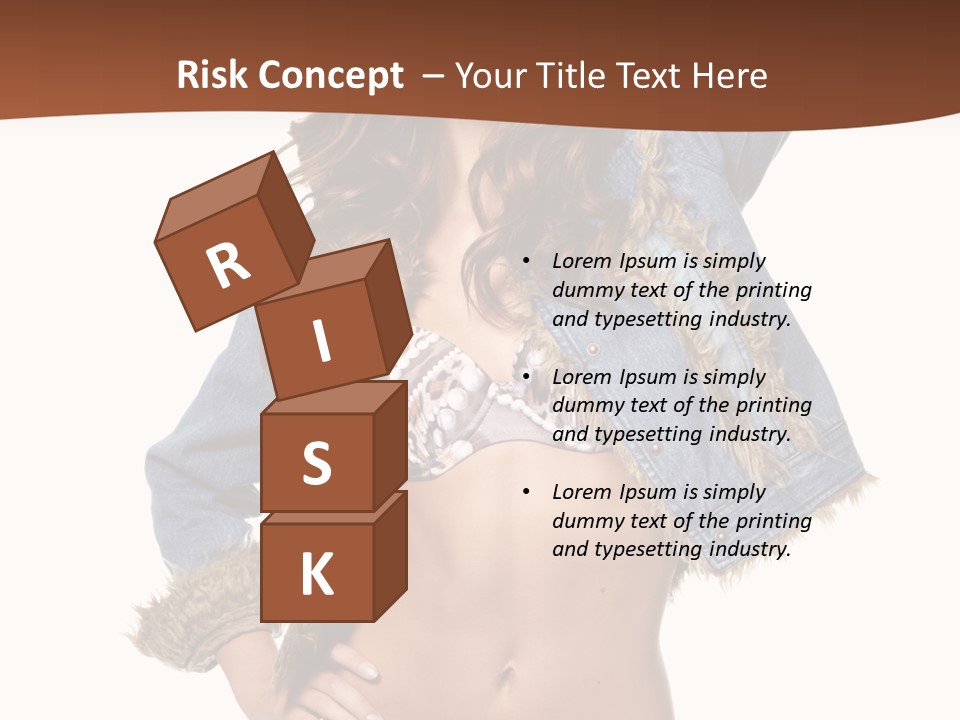 Woman White Portrait PowerPoint Template