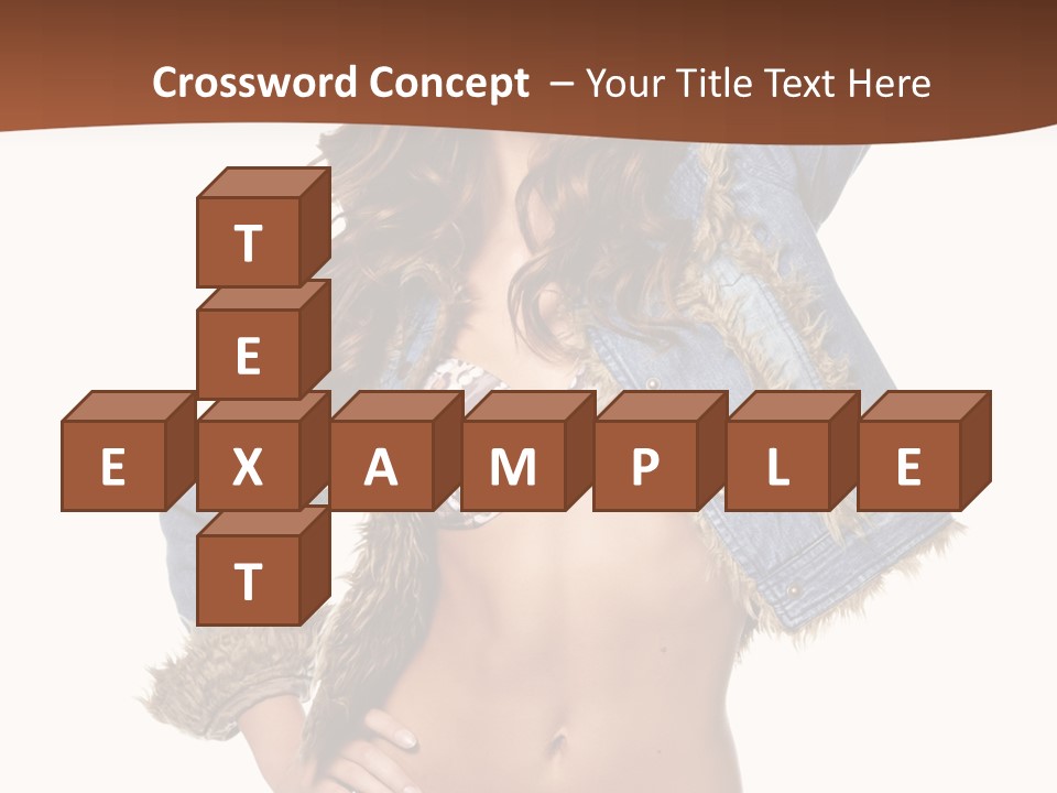 Woman White Portrait PowerPoint Template