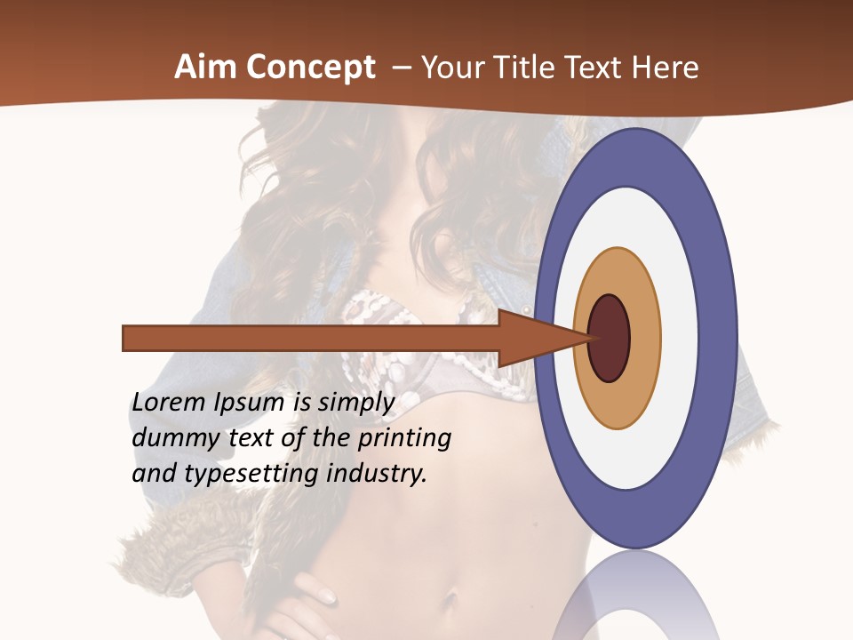 Woman White Portrait PowerPoint Template