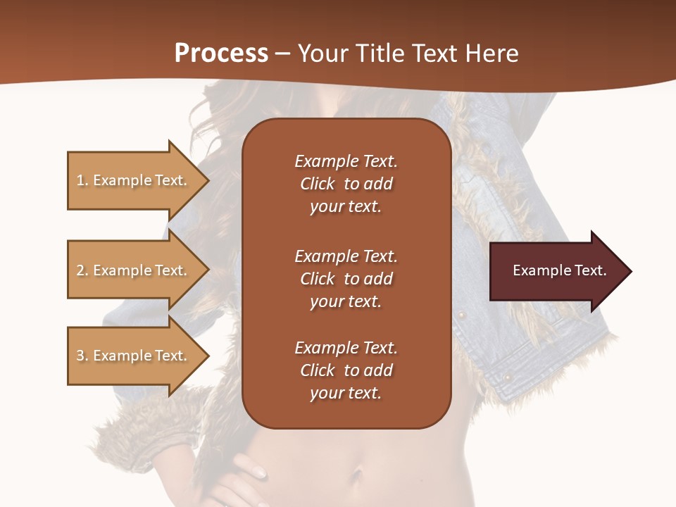 Woman White Portrait PowerPoint Template