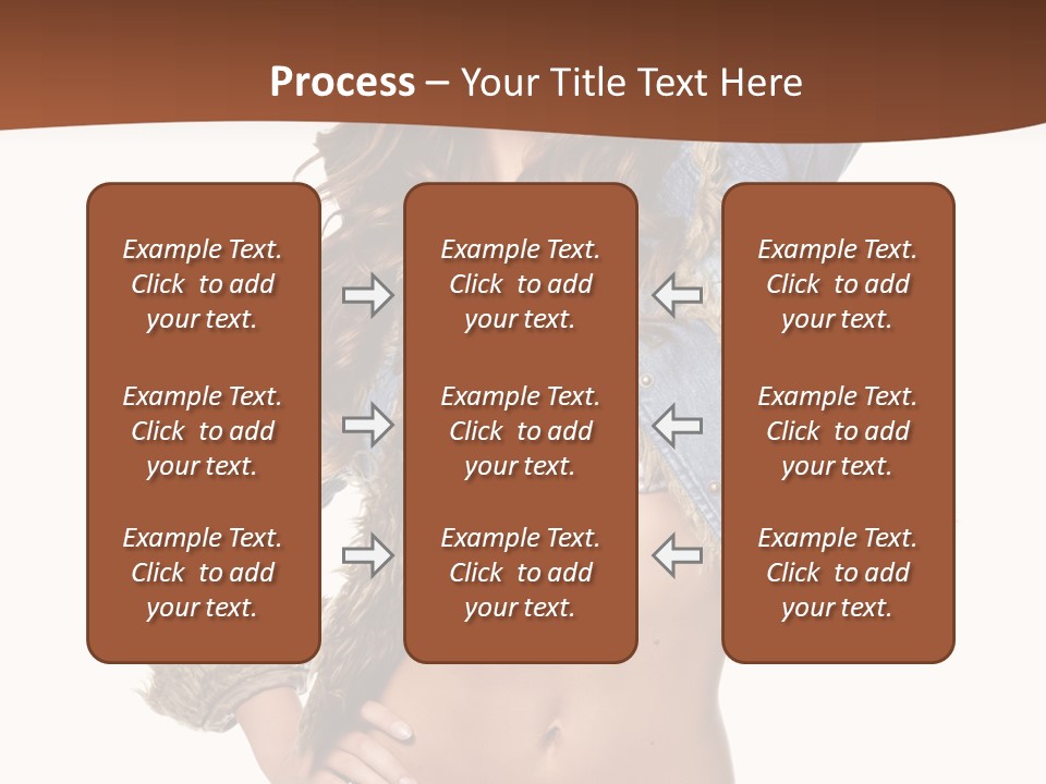 Woman White Portrait PowerPoint Template