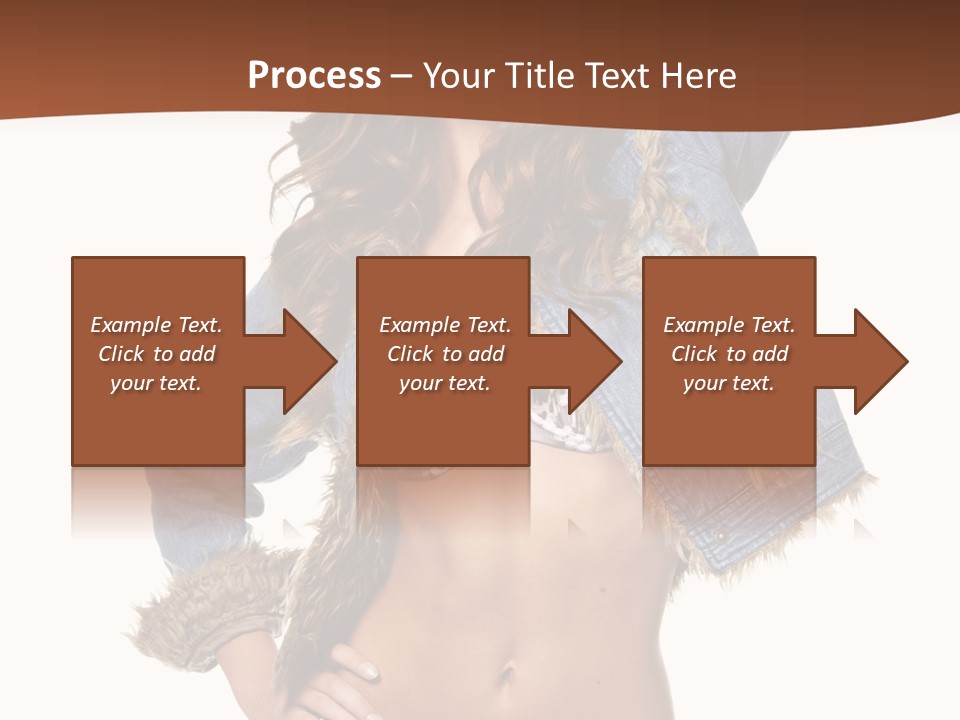 Woman White Portrait PowerPoint Template