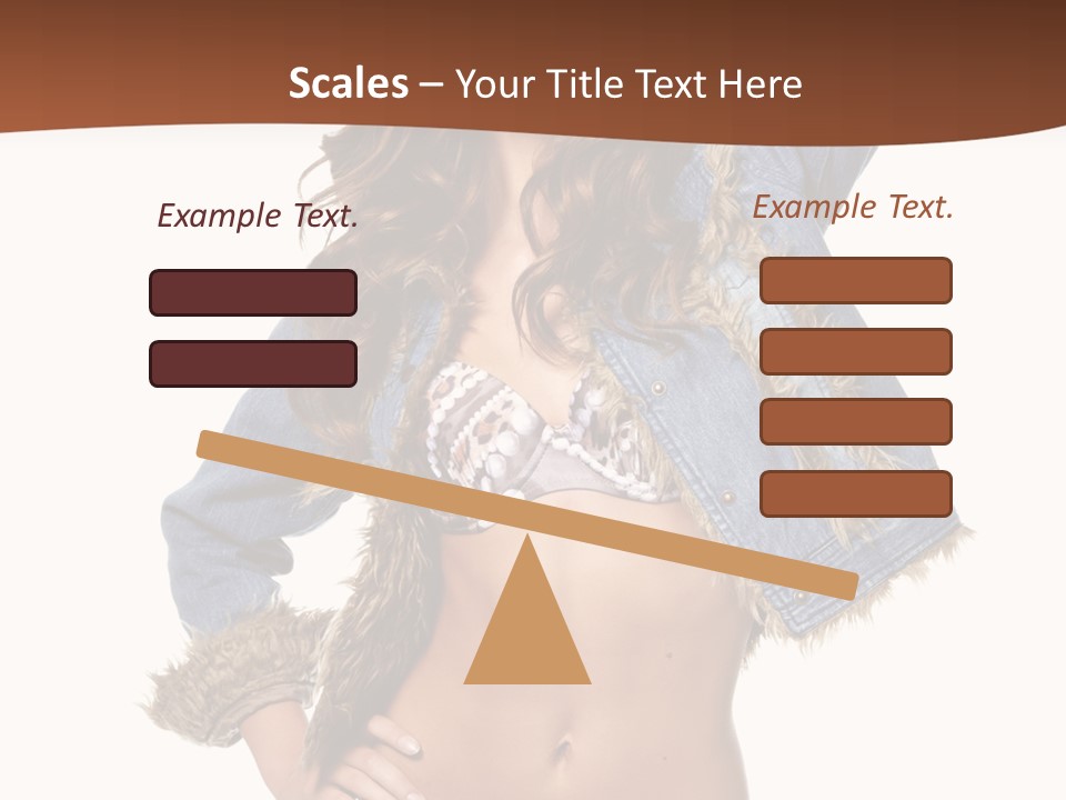 Woman White Portrait PowerPoint Template