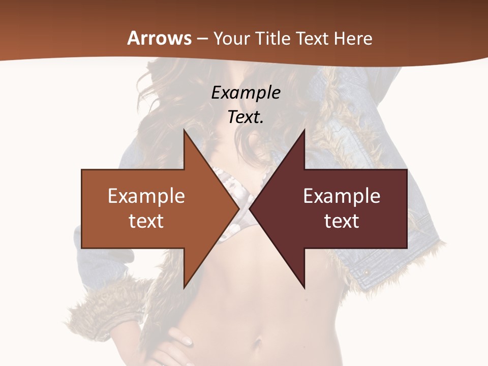 Woman White Portrait PowerPoint Template