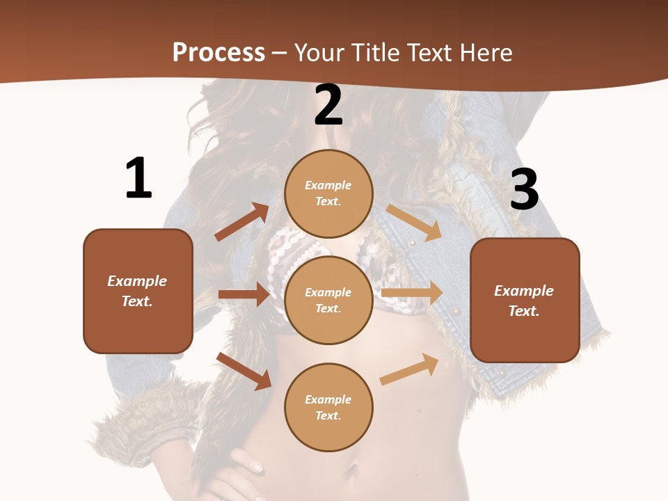 Woman White Portrait PowerPoint Template