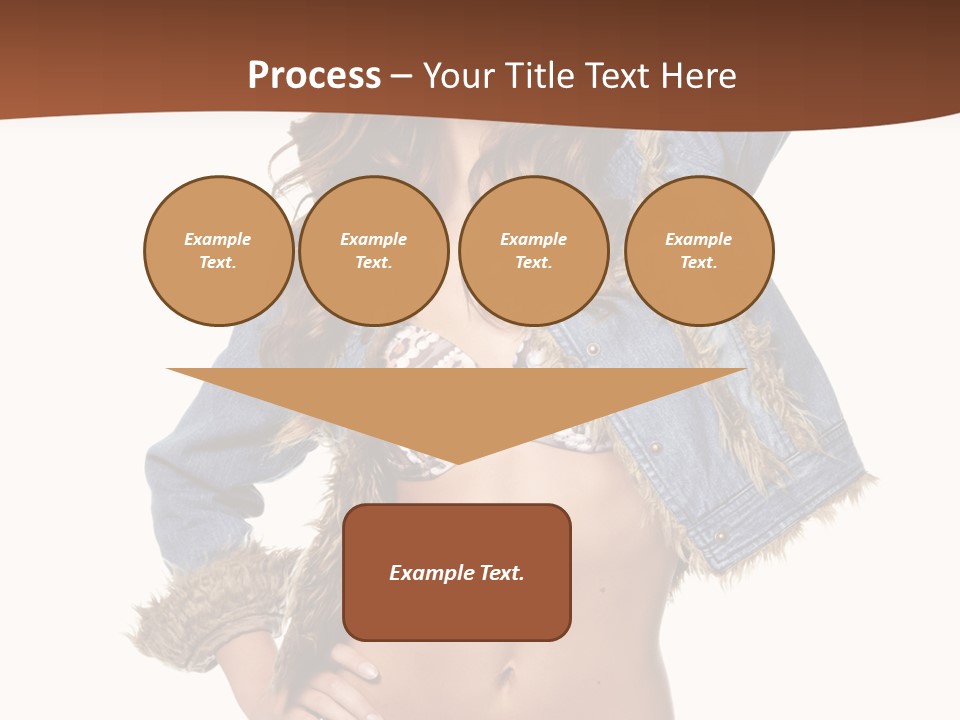 Woman White Portrait PowerPoint Template