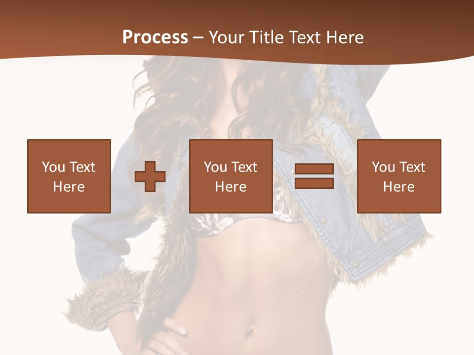 Woman White Portrait PowerPoint Template