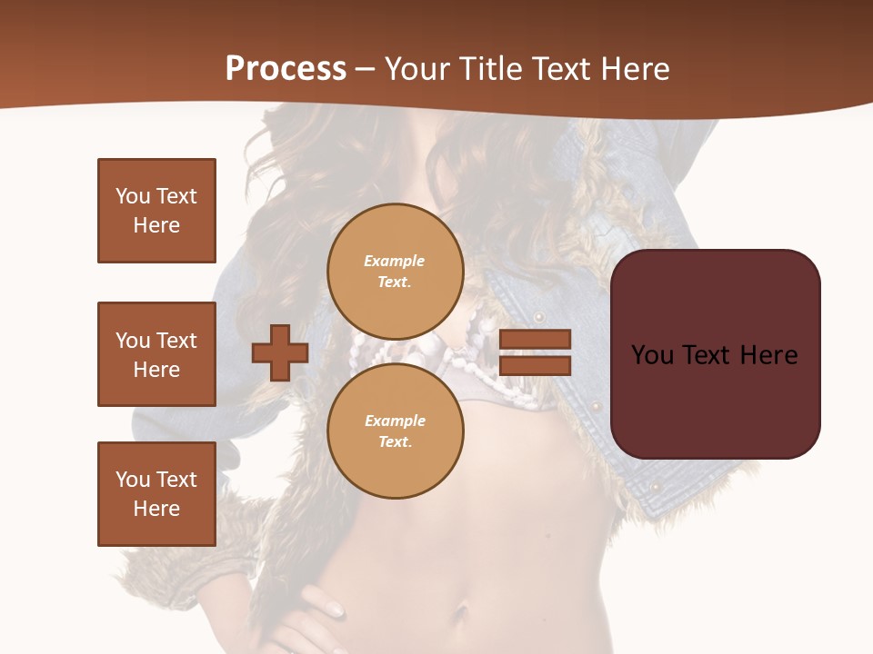 Woman White Portrait PowerPoint Template