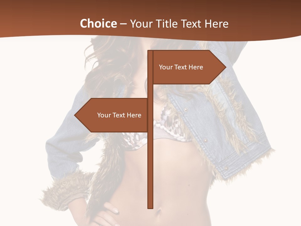 Woman White Portrait PowerPoint Template