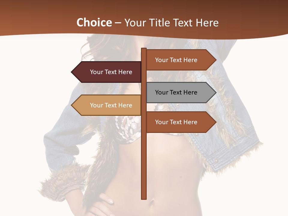 Woman White Portrait PowerPoint Template