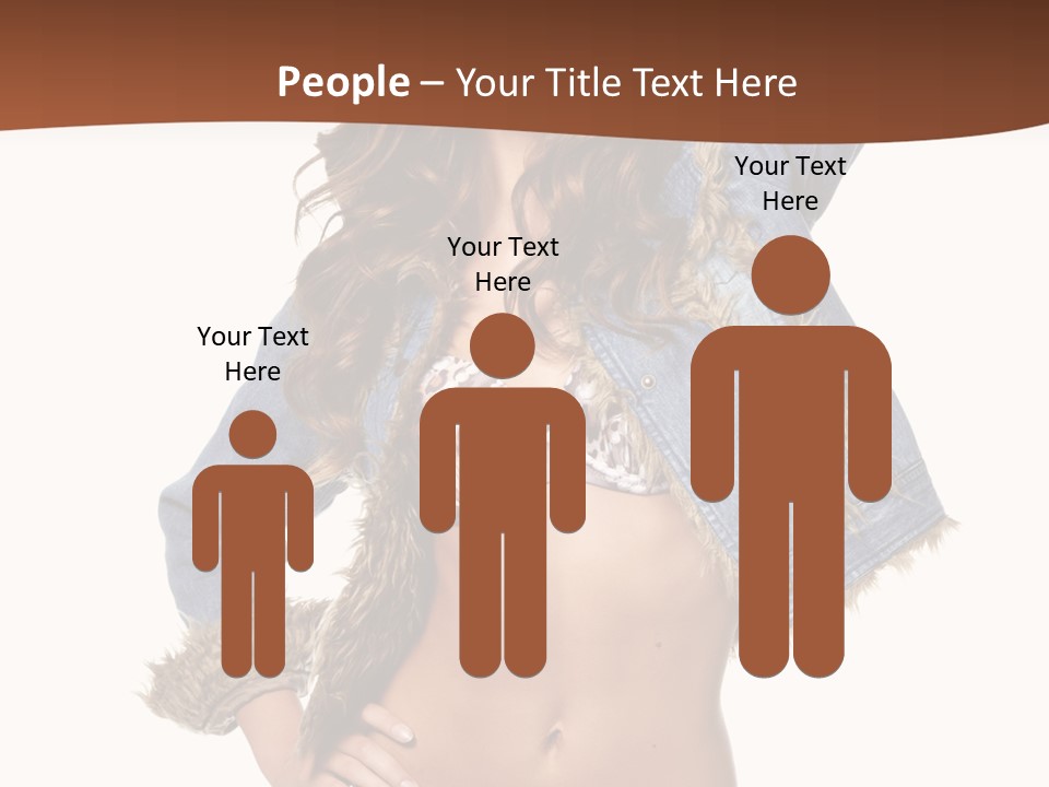 Woman White Portrait PowerPoint Template