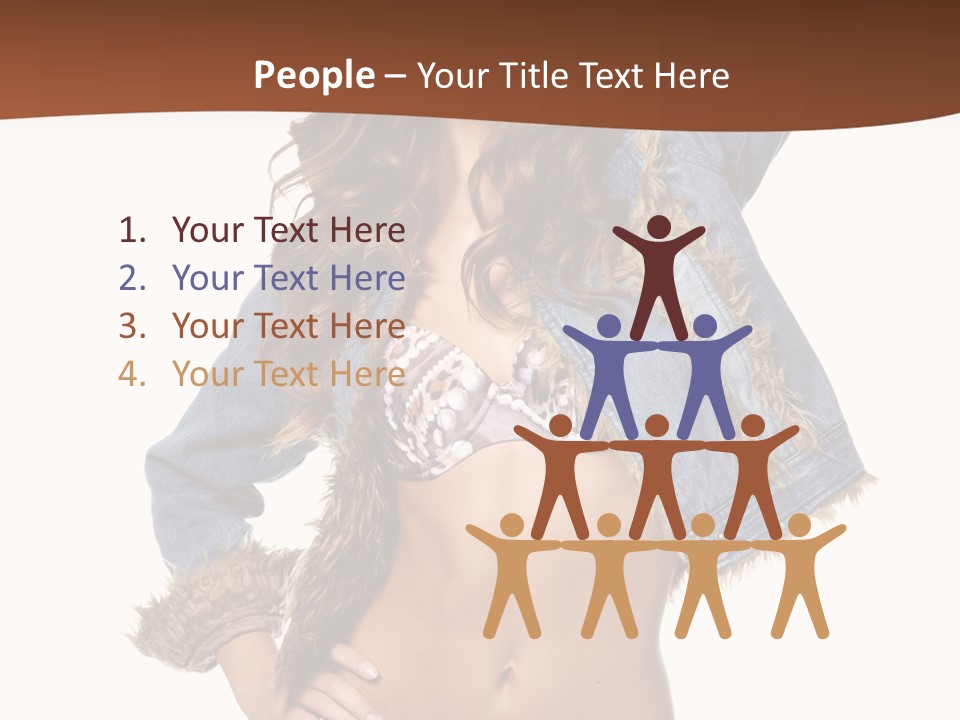 Woman White Portrait PowerPoint Template