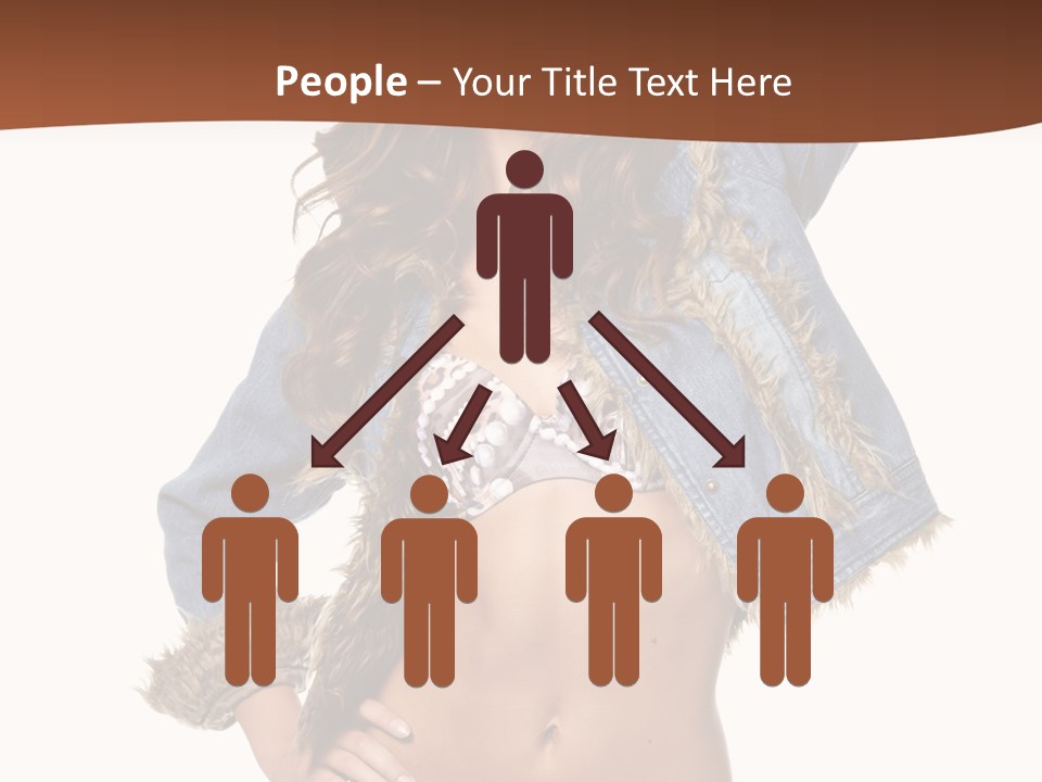 Woman White Portrait PowerPoint Template