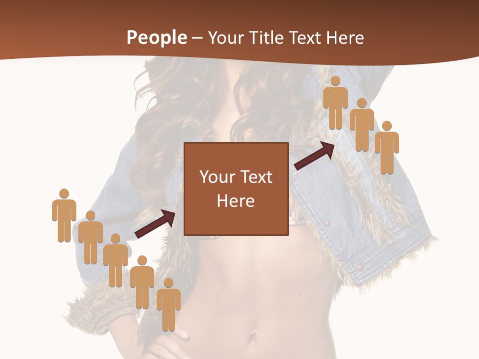 Woman White Portrait PowerPoint Template