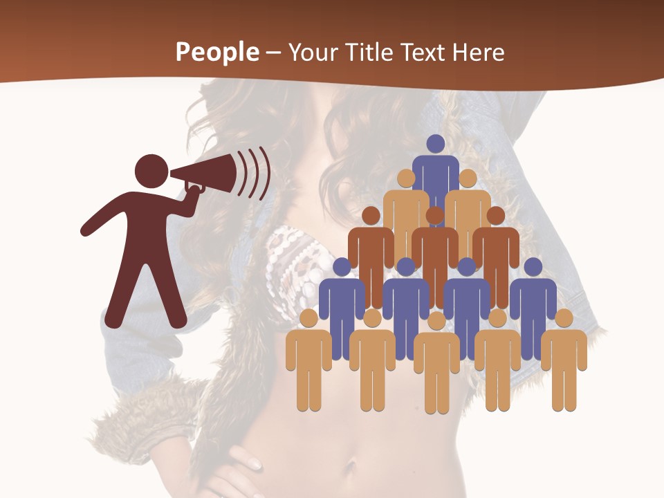 Woman White Portrait PowerPoint Template